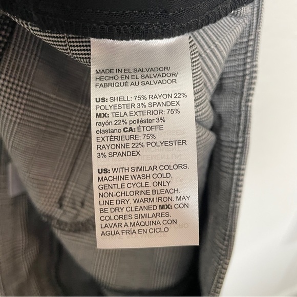 Chico's Brigitte Slim Ankle Pants Glen Plaid Size 12 Stretch - Picture 7 of 8